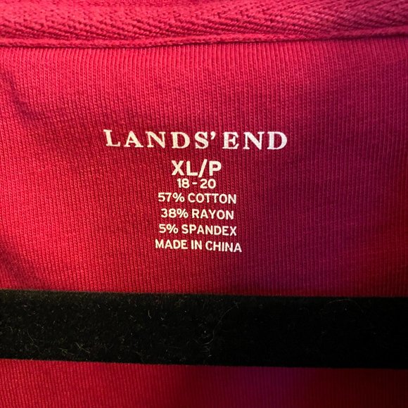 Lands' End Cowl Neck Long Sleeve Raspberry Top size XL - Picture 4 of 7